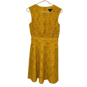 JCrew Yellow Eyelet Jacquard Summer Dress